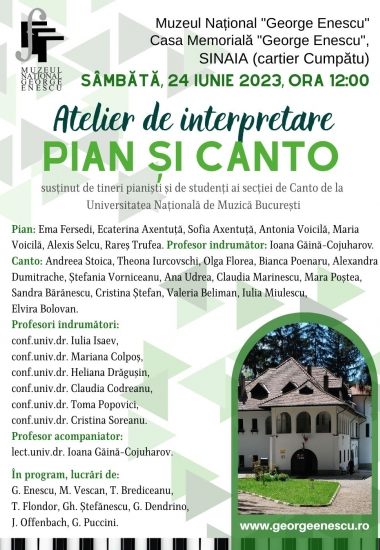 Atelier de interpretare - Pian și Canto 